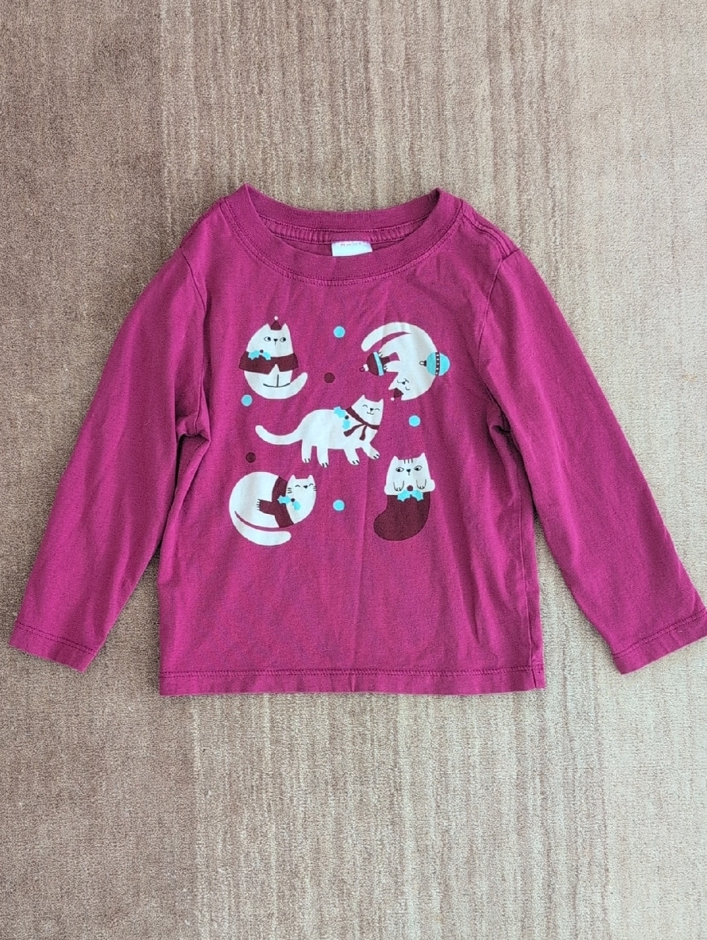 Hanna Andersson 3T Holiday Cat Graphic Tee